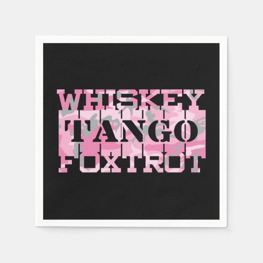 Militair Whiskey Tango Foxtrot Roze Camo Servet (Voorkant)