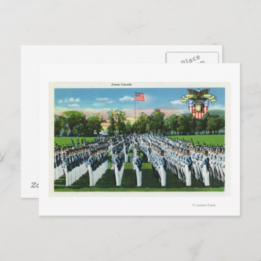 Militaire Academie Dress Parade Briefkaart (Voorkant / Achterkant)