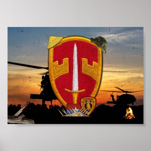 Militaire adviseurs MACV Vietnam Nam War Patch Poster (Voorkant)