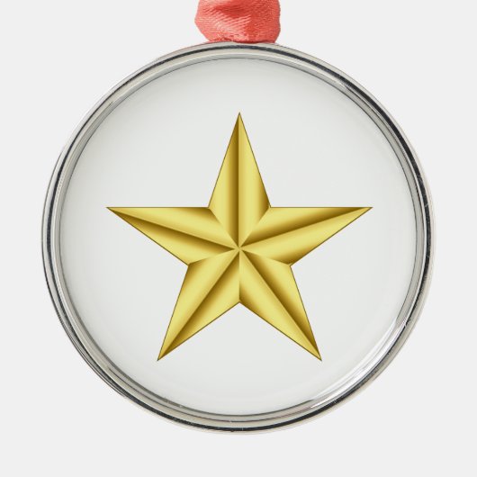 Militaire algemene Gold Star Metalen Ornament (Voorkant)