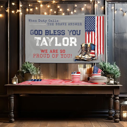 Militaire Amerikaanse vlag GRIJS Gaande Weg Afsche Spandoek