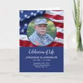 Militaire Amerikaanse vlag viering van het leven b Programma (Voorkant)