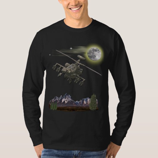 militaire apache helikopter T-Shirt (Voorkant)