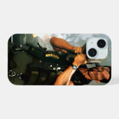 Militaire arnold met bazooka iPhone 15 hoesje (Achterkant horizontaal)