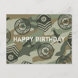 Militaire badges briefkaart