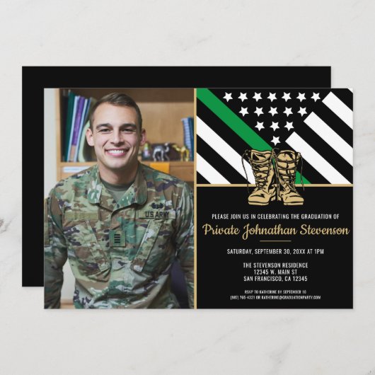 Militaire Basisopleiding Afstuderen Patriottische Kaart (Voorkant / Achterkant)