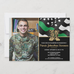 Militaire Basistraining Afstudeer Patriotische Fot Kaart