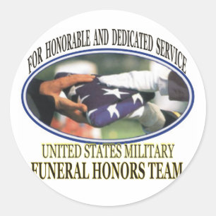 Militaire begrafenissen ronde sticker