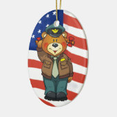Militaire Beren Keramisch Ornament (Links)