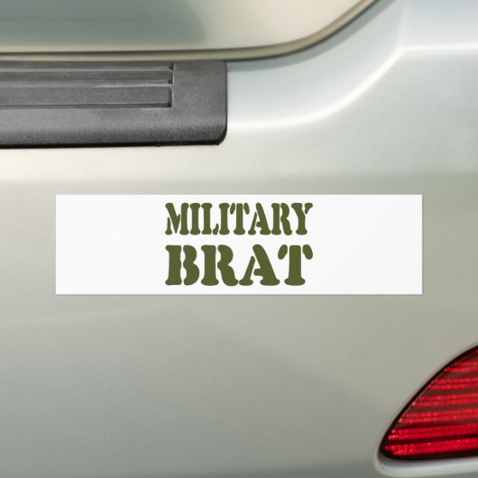 MILITAIRE BRAT BUMPERSTICKER (Op auto)