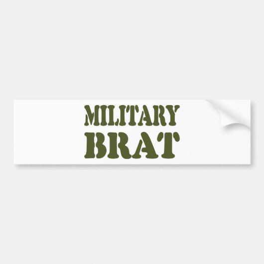 MILITAIRE BRAT BUMPERSTICKER (Voorkant)