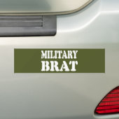 MILITAIRE BRAT BUMPERSTICKER (Op auto)