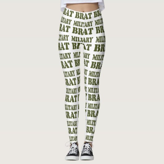 MILITAIRE BRAT LEGGINGS (Voorkant)