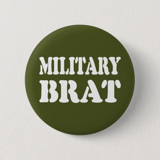 MILITAIRE BRAT RONDE BUTTON 5,7 CM (Voorkant)