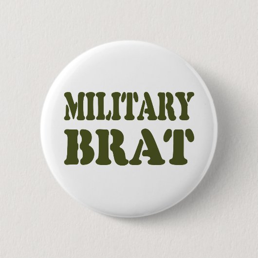 MILITAIRE BRAT RONDE BUTTON 5,7 CM (Voorkant)