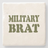 MILITAIRE BRAT STENEN ONDERZETTER (Voorkant)
