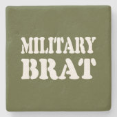 MILITAIRE BRAT STENEN ONDERZETTER (Voorkant)