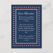 Militaire bruiloft Gast Informatie Kaarten (Voorkant)