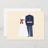 Militaire bruiloft reactie Kaarten (Voorkant / Achterkant)