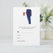 Militaire bruiloft RSVP Kaarten (Staand voorkant)