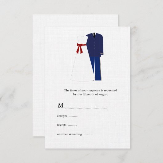 Militaire bruiloft RSVP Kaarten (Voorkant / Achterkant)