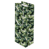 Militaire Camo Gift Bag Wijn Cadeautas (Voorkant Gekanteld)