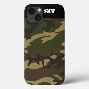 Militaire Camoflauge Camo Green gepersonaliseerd iPhone 13 Hoesje