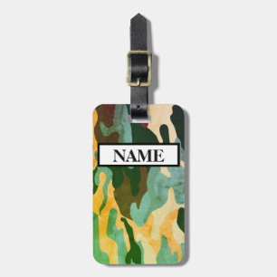 Militaire Camouflafe, het Bagagelabel van de douan