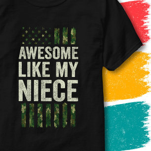 Militaire Camouflage Amerikaanse Vlag Geweldig Net T-shirt