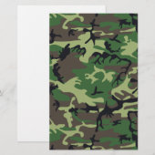 Militaire Camouflage Briefpapier (Voorkant / Achterkant)