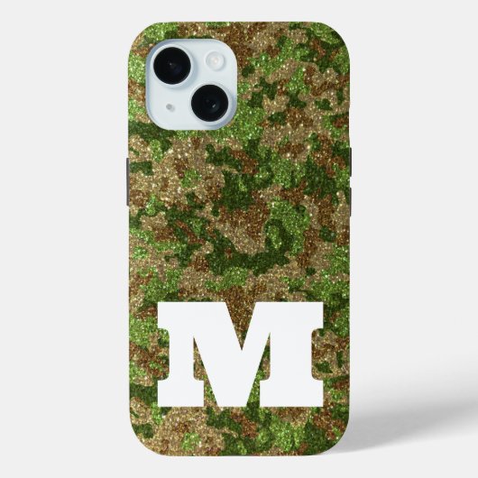 Militaire Camouflage Glam Glitter Sparkle Chic Case-Mate iPhone Case (Achterkant)