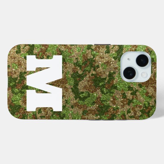Militaire Camouflage Glam Glitter Sparkle Chic Case-Mate iPhone Case (Achterkant (horizontaal))