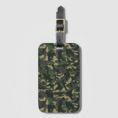Militaire camouflage groen bagagelabel (Voorkant (verticaal))