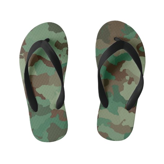 militaire camouflage - kinder teenslippers (Voetbed)