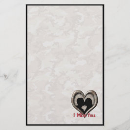Militaire Camouflage "Miss You" Briefpapier