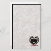 Militaire Camouflage "Miss You" Briefpapier (Voorkant / Achterkant)