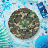 Militaire Camouflage Papieren Bordje (Feest)