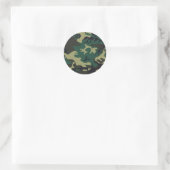 Militaire Camouflage Ronde Sticker (Tas)