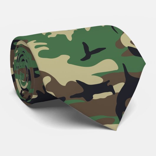 Militaire Camouflage Stropdas (Opgerold)