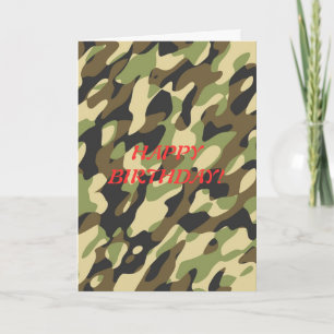 Militaire camouflage verjaardagskaart kaart