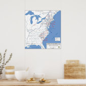 Militaire campagnes van de Amerikaanse revolutie Poster (Keuken)