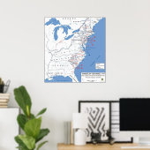 Militaire campagnes van de Amerikaanse revolutie Poster (Thuiskantoor)