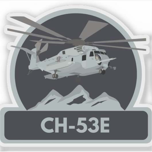 Militaire CH-53E-helikopter Sticker (Voorkant)