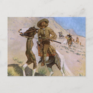  militaire cowboys, The Scout by Remington Briefkaart