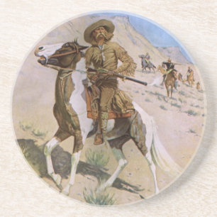  militaire cowboys, The Scout by Remington Zandsteen Onderzetter