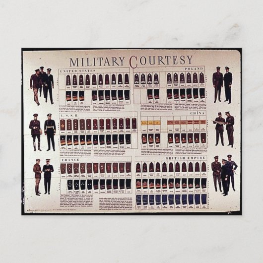 Militaire dank briefkaart (Voorkant)