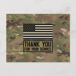 Militaire - Dank U Voor Uw Dienst Briefkaart
