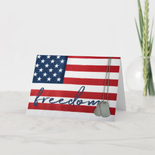 Militaire Dog Tags op Amerikaanse vlag Kaart