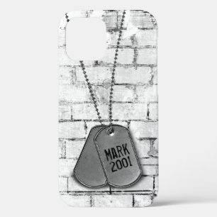 Militaire Dog Tags op Brick Hoesje-Mate iPhone Cas iPhone 12 Hoesje