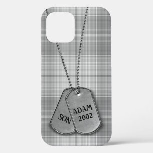 Militaire Dog Tags op speldenkoffer voor Hoesje-Ma iPhone 12 Hoesje